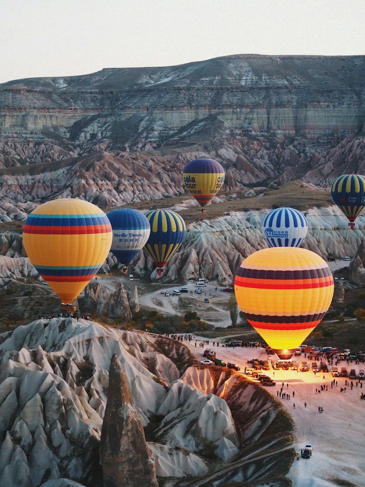 Kapadokya'da sıcak hava balonları